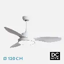 Nº2 Ventilador Dc Hayate 48w 4080lm Blanco 3 Asp 39/54x120x120cm 3000-4000-6000k C/remoto, Memoria Y Temporizador