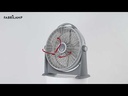 Ventilador Sobremesa Fresco Gris 120w 3 Vel. 5 Aspas Gris Orientable 62x58x16 Cm