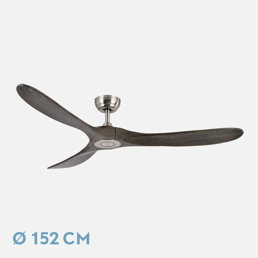 VENTILADOR DC MARIN NIQUEL 3ASP ROBLE SIN LUZ 6VEL REMOTO