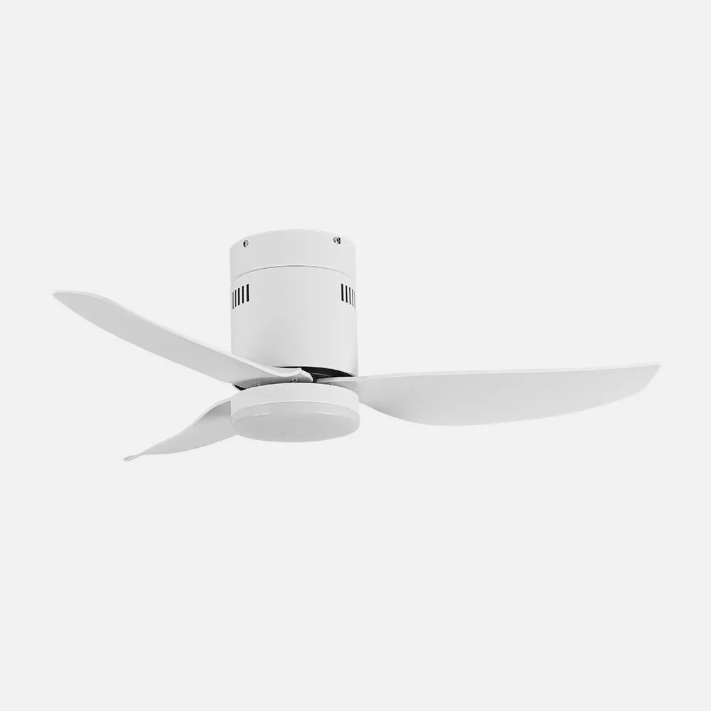 Ventilador Dc Borax 20w Blanco 3aspas 6vel 3000-4000 -6500k 2350lm Remoto, Memoria, Temporizador 27x101x101cm 
